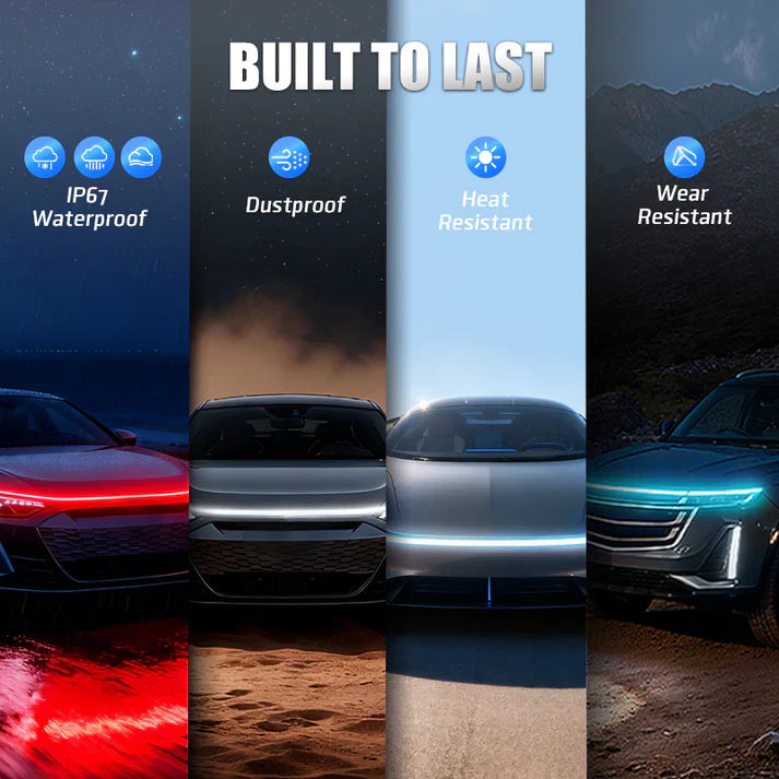 🔥【Dynamic Scan HoodBeam Kit】- 50% OFF! Light up your hood with hypnotic smooth scanning effects! ✨🚗