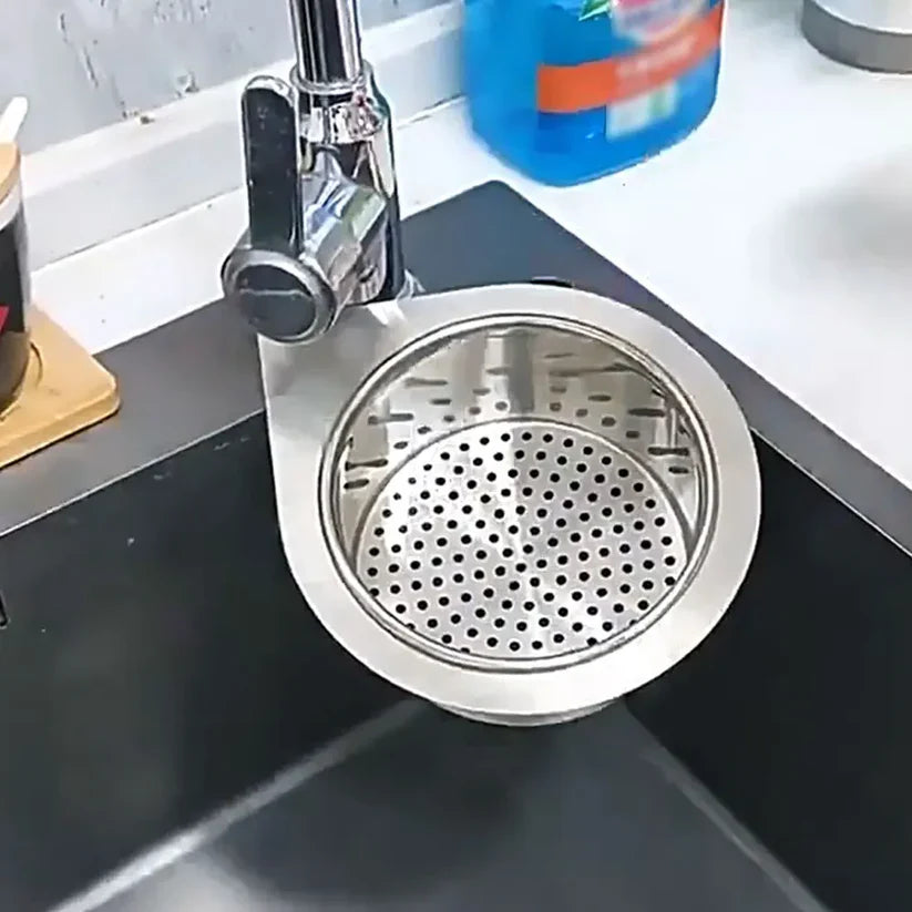 Stainless Steel Sink Organiser – All-in-One Basket with Intelligent Drain | Buy 1 Get 1 Free 🔥 Main image