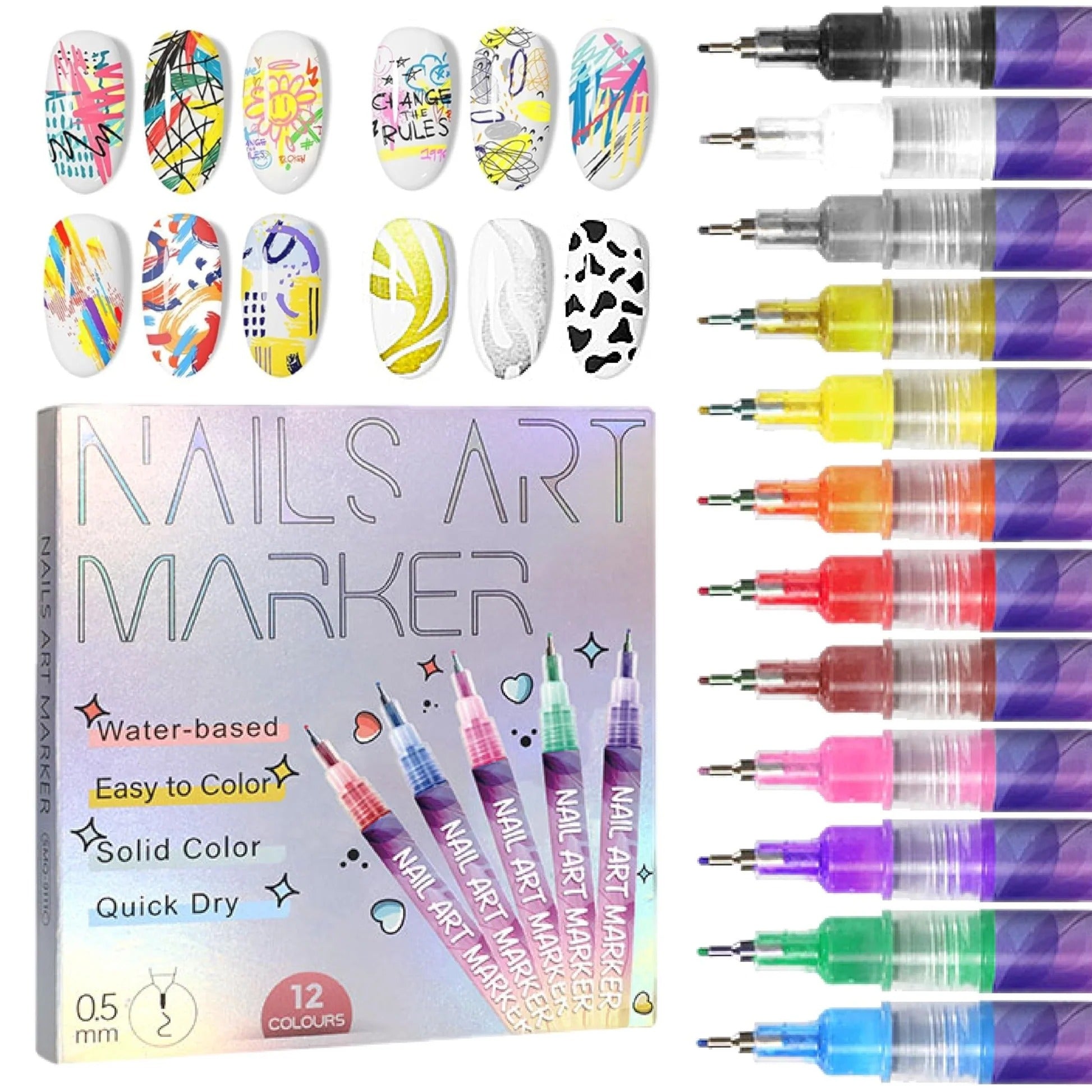 🎁HOT SALE 50% OFF⏳🎨12 Colors Nail Art Pens Set🔥 Main image
