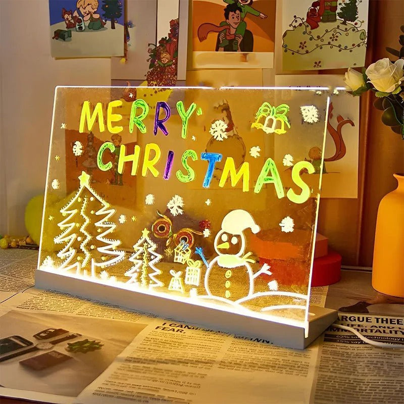 🔥Black Friday Sale 🎁Erasable Light-Up Acrylic Drawing Board with Stand Main image
